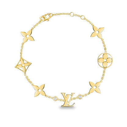 [Luxe Jewels]STAR AND SUN 7 MOTIFS GOLD BRACELET