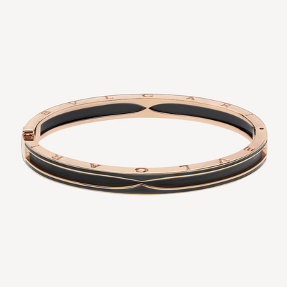 [Luxe Jewels]ZERO 1 PINK GOLD WITH MATTE BLACK CERAMIC BRACELET