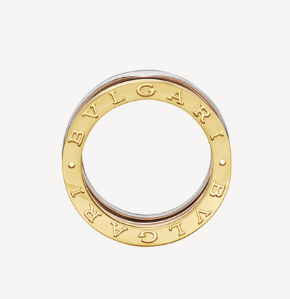 [Luxe Jewels]ZERO 1 THREE-BAND ROSE WHITE AND YELLOW RING