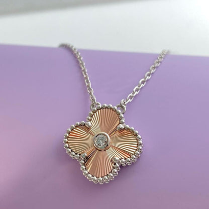 [Luxe Jewels]CLOVER 15MM DIAMOND LASER NECKLACE- CHRISTMAS 2024 SPECIAL EDITION