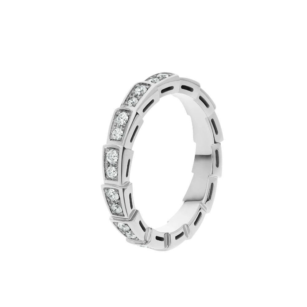 [Luxe Jewels]SERPENTI RING SILVER DIAMOND PAVED 3MM