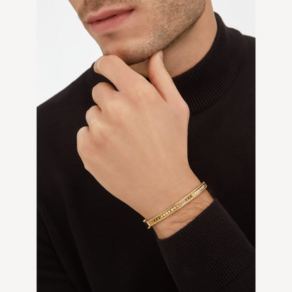 [Luxe Jewels]ZERO 1 SPIRAL AND PAVED DIAMOND GOLD BRACELET