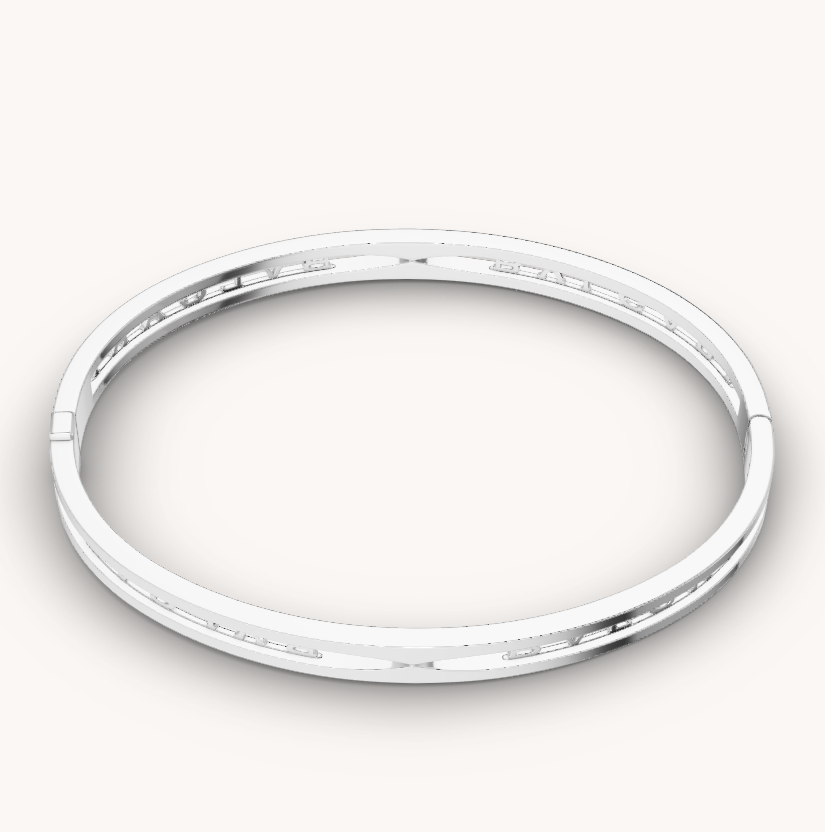 [Luxe Jewels]ZERO 1 SPIRAL LOGO SILVER BRACELET