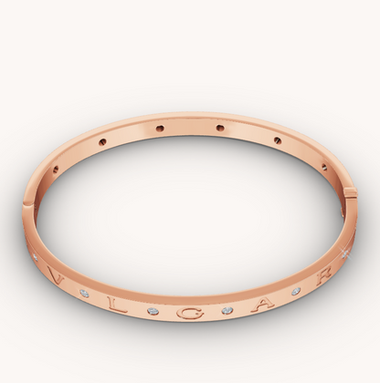 [Luxe Jewels]ZERO 1 PINK GOLD 12 DIAMONDS BRACELET