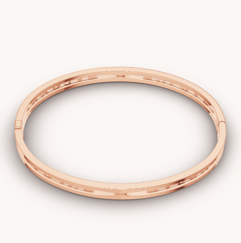 [Luxe Jewels]ZERO 1 SPIRAL LOGO PINK GOLD BRACELET