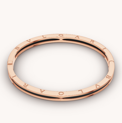 [Luxe Jewels]ZERO 1 PINK GOLD WITH BLACK CERAMIC BRACELET