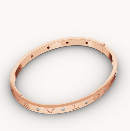 [Luxe Jewels]ZERO 1 PINK GOLD 12 DIAMONDS BRACELET