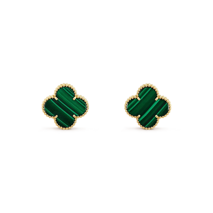 [Luxe Jewels]CLOVER MINI 9.5MM MALACHITE  EARRINGS