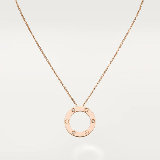 [Luxe Jewels]LOVE NECKLACE 16MM 3 DIAMONDS