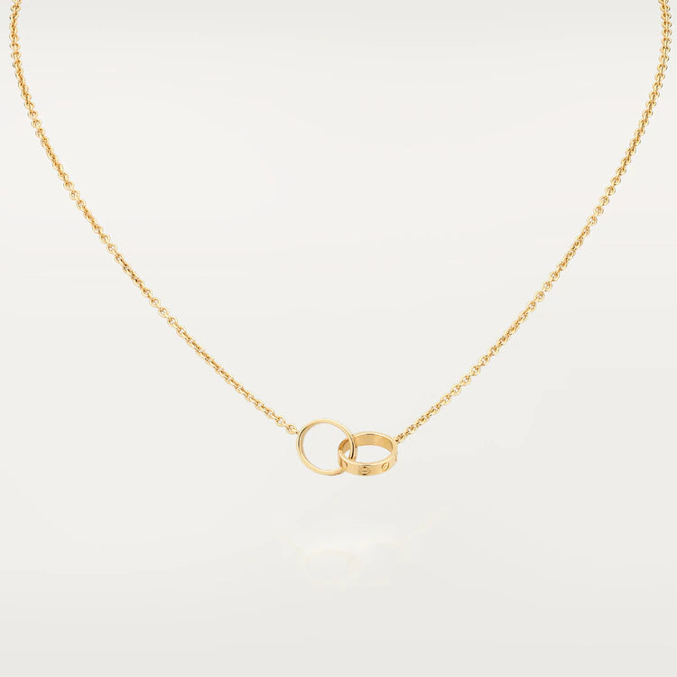 [Luxe Jewels]LOVE NECKLACE DOUBLE RING GOLD