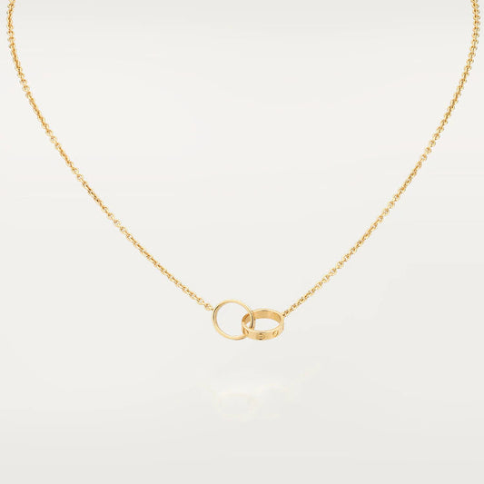 [Luxe Jewels]LOVE NECKLACE DOUBLE RING GOLD