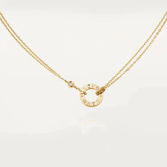 [Luxe Jewels]LOVE NECKLACE 16MM 2 DIAMONDS