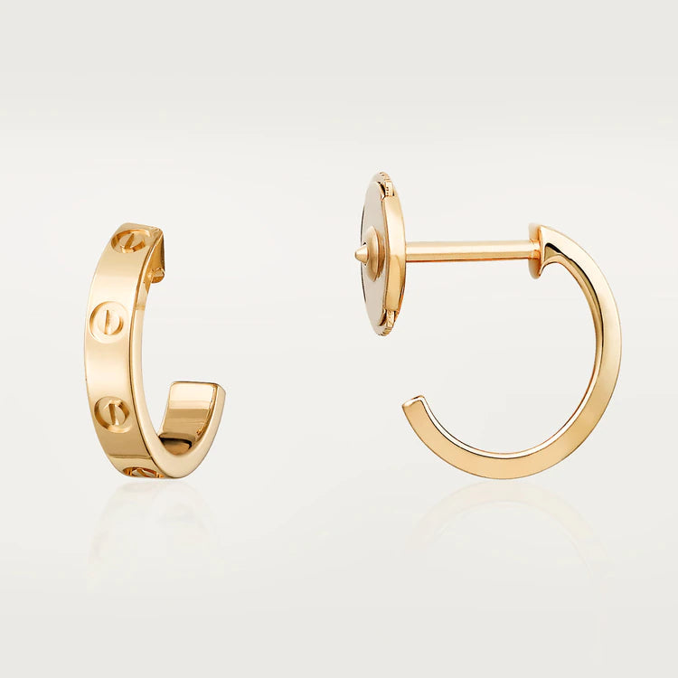 [Luxe Jewels]LOVE EARRINGS 2.65MM PINK GOLD