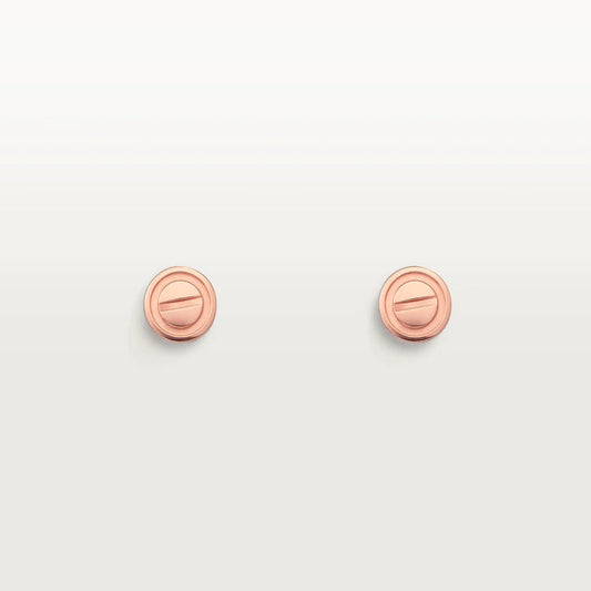 [Luxe Jewels]LOVE EARRINGS PINK GOLD 10MM