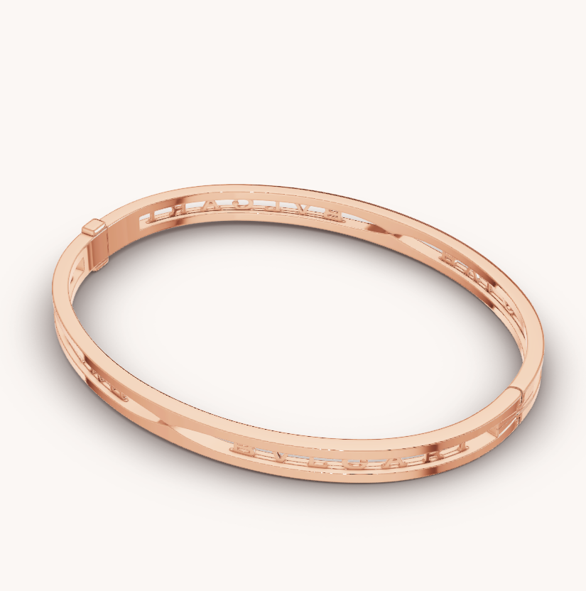 [Luxe Jewels]ZERO 1 SPIRAL LOGO PINK GOLD BRACELET