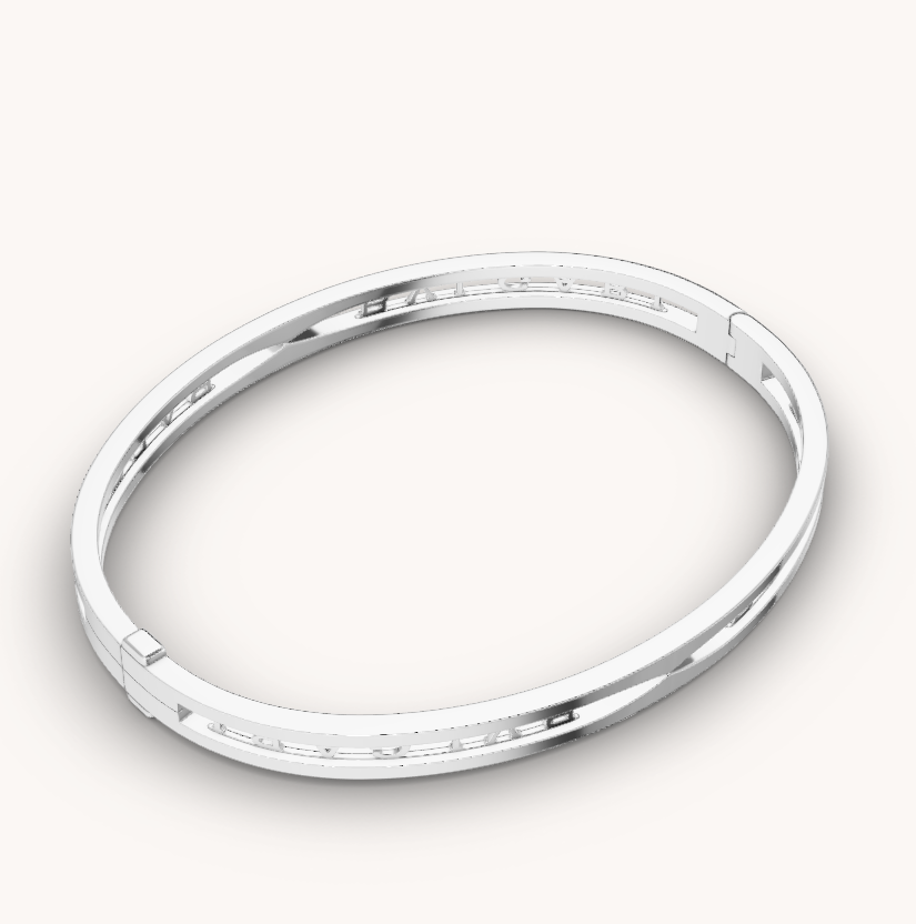 [Luxe Jewels]ZERO 1 SPIRAL LOGO SILVER BRACELET