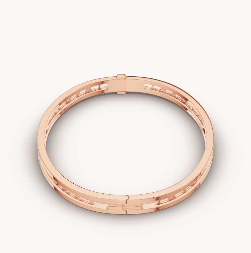 [Luxe Jewels]ZERO 1 SPIRAL LOGO PINK GOLD BRACELET