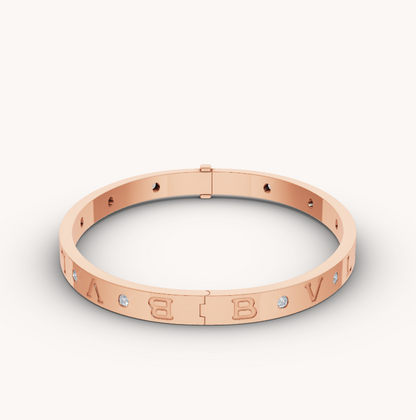 [Luxe Jewels]ZERO 1 PINK GOLD 12 DIAMONDS BRACELET