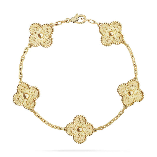 [Luxe Jewels]CLOVER 5 MOTIFS BRONZING BRACELET