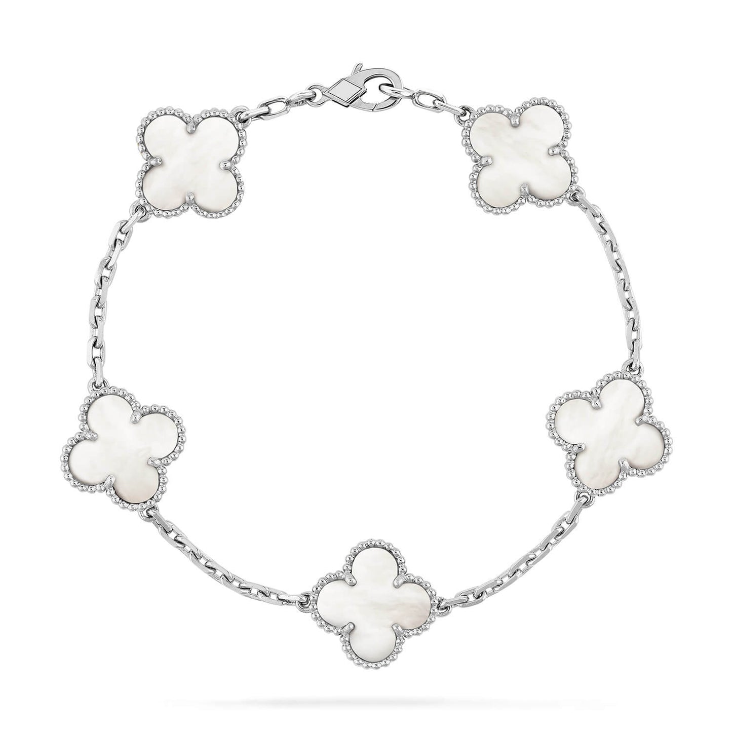 [Luxe Jewels]CLOVER SILVER MOP 5 MOTIF BRACELET