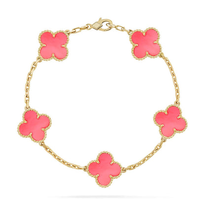 [Luxe Jewels]CLOVER 5 PINK MOP BRACELET