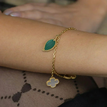 [Luxe Jewels]LUCKY SPRING 5 MOTIF GOLD BRACELET