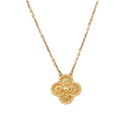 [Luxe Jewels]CLOVER 15MM  BRONZING NECKLACE