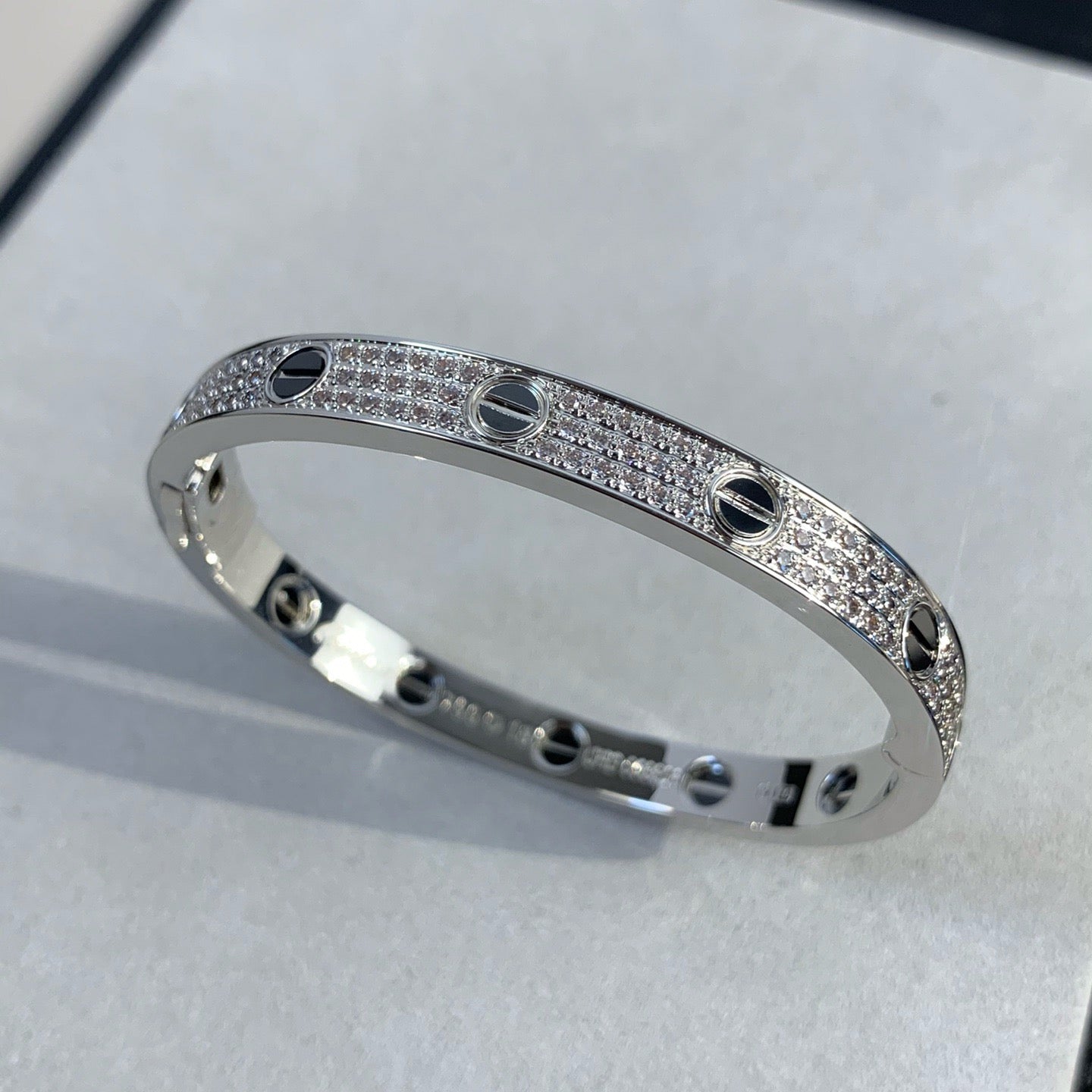 [Luxe Jewels]LOVE BRACELET 6.1MM DIAMOND-PAVED CERAMIC