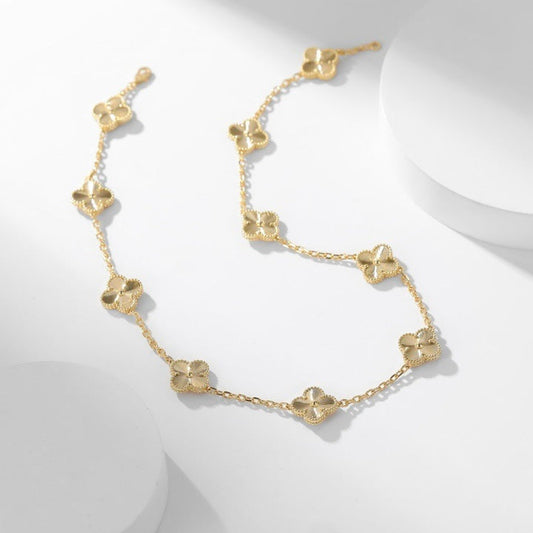 [Luxe Jewels]CLOVER 10 MOTIFS LASER NECKLACE