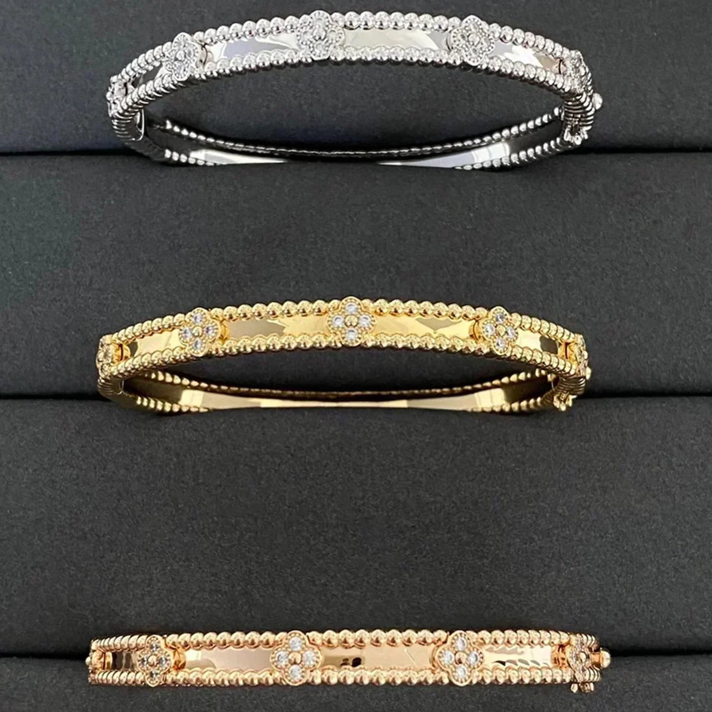 [Luxe Jewels]CLOVER BRACELET 4MM DIAMONDS