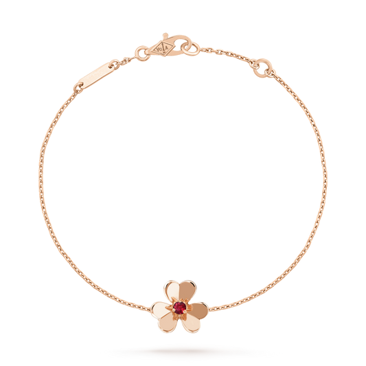 [Luxe Jewels]FRIVOLE GOLD FLOWER PINK MALACHITE BRACELET