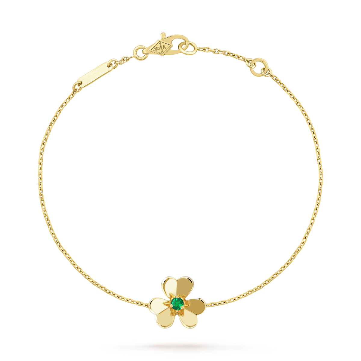 [Luxe Jewels]FRIVOLE GOLD FLOWER PINK MALACHITE BRACELET