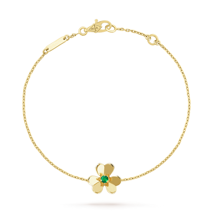 [Luxe Jewels]FRIVOLE GOLD FLOWER PINK MALACHITE BRACELET