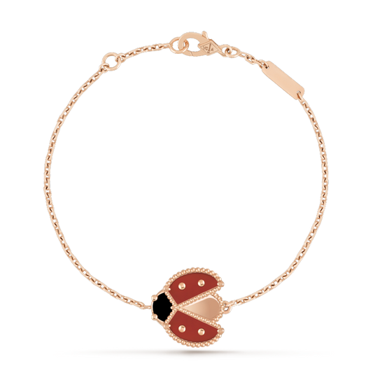 [Luxe Jewels]LUCKY SPRING 1 MOTIF PINK GOLD BRACELET