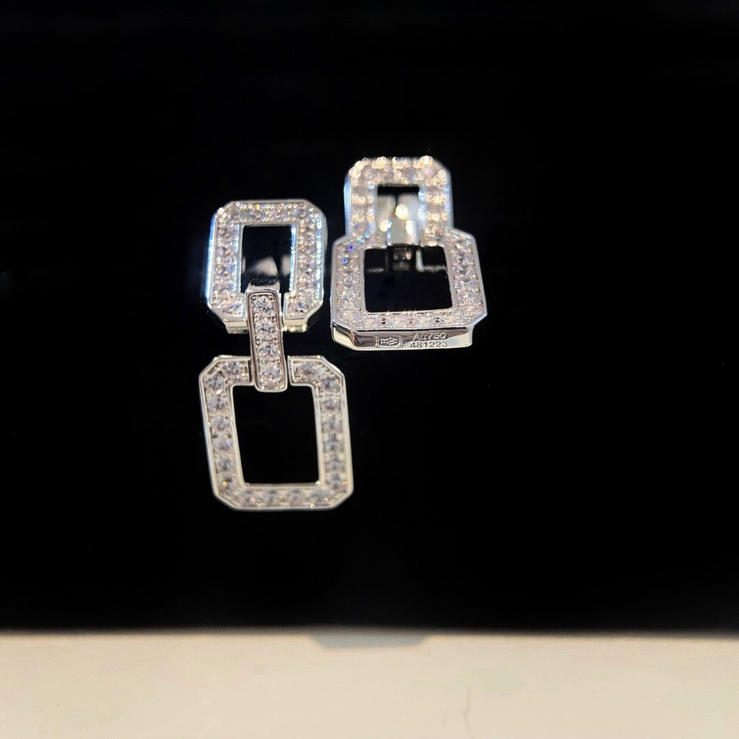 [Luxe Jewels]LINKS MEDIUM EARRINGS DIAMOND