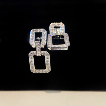 [Luxe Jewels]LINKS MEDIUM EARRINGS DIAMOND