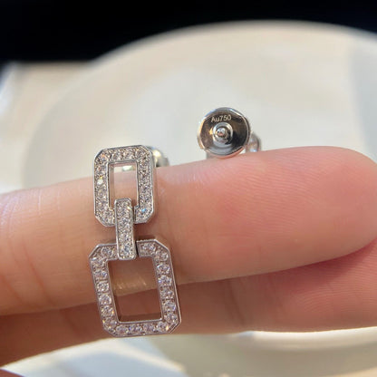 [Luxe Jewels]LINKS MEDIUM EARRINGS DIAMOND