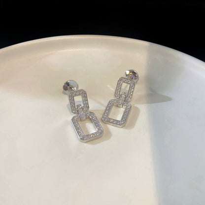 [Luxe Jewels]LINKS MEDIUM EARRINGS DIAMOND