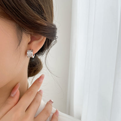 [Luxe Jewels]ZERO 1 DIAMOND PAVED EARRINGS