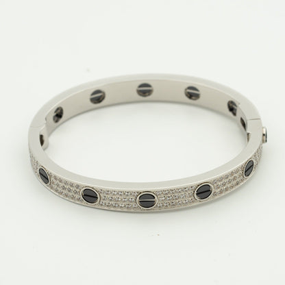 [Luxe Jewels]LOVE BRACELET 6.1MM DIAMOND-PAVED CERAMIC