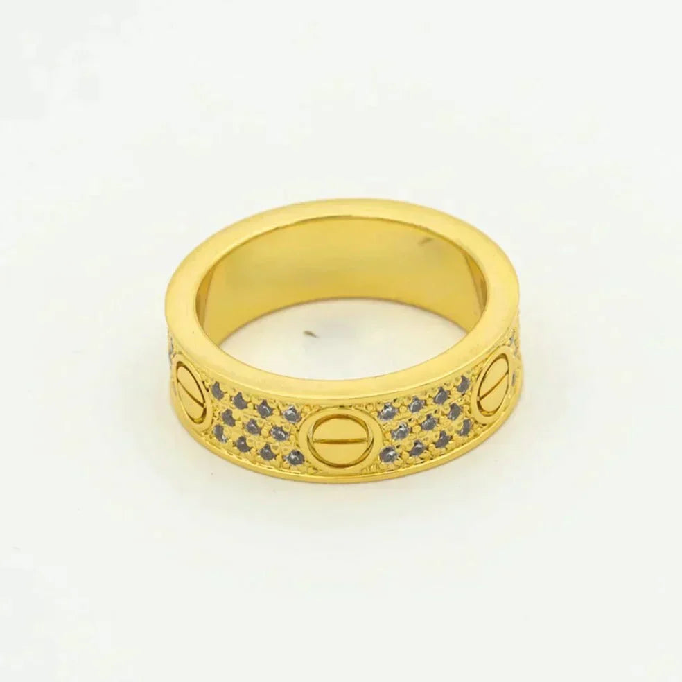 [Luxe Jewels]LOVE RING 5.5MM DIAMONDS PAVED