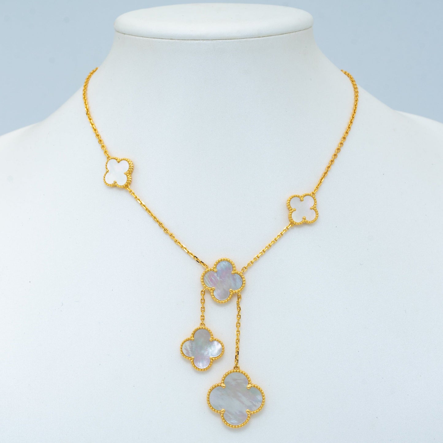 [Luxe Jewels]CLOVER MOTHER OF PEARL NECKLACE 6 MOTIF