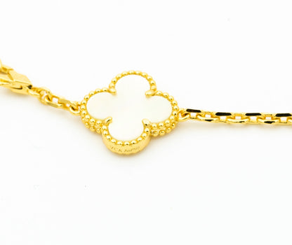 [Luxe Jewels]CLOVER BRACELET 5 MOTIFS ONYX MOP