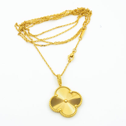 [Luxe Jewels]CLOVER 25MM PEDANT NECKLACE GOLD