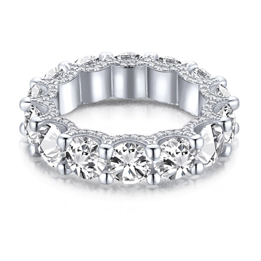 [Luxe Jewels]Gorgeous Round Cut Tennis Ring