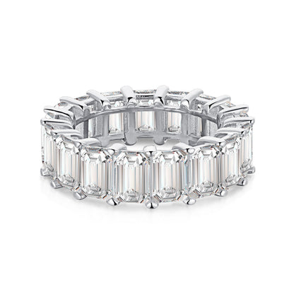 [Luxe Jewels]0.75 Carat Elegant Emerald Cut Tennis Ring