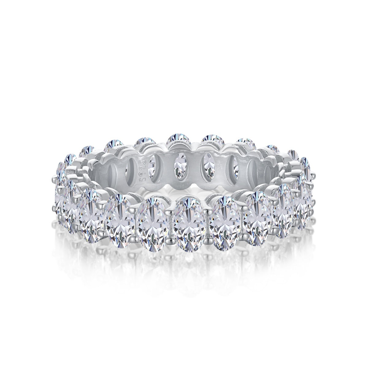 [Luxe Jewels]Ornate Oval Cut Tennis Ring