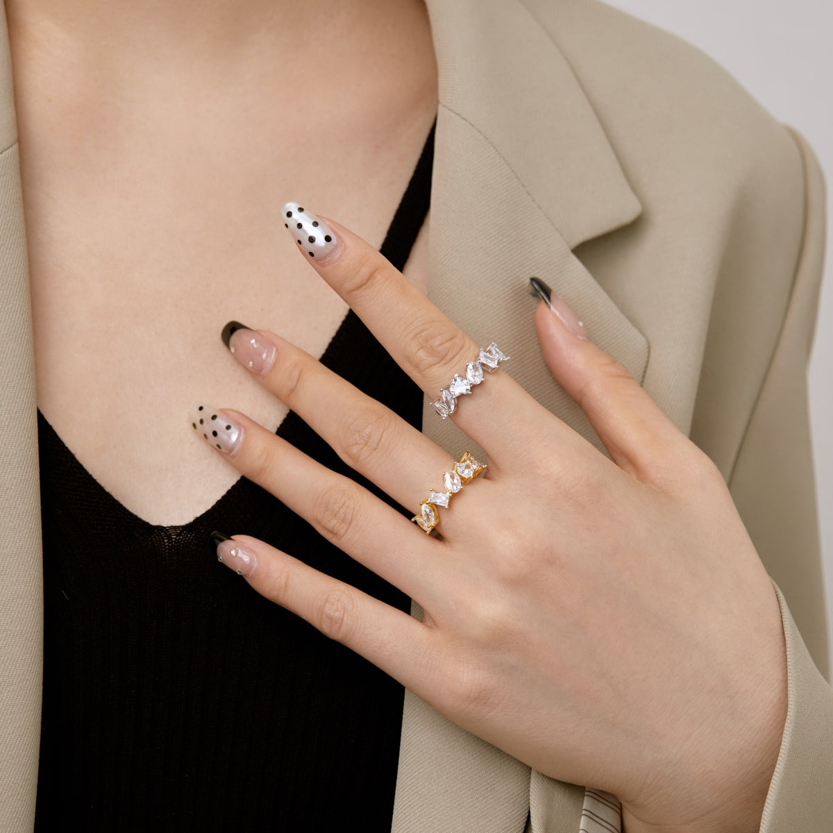 [Luxe Jewels]Delicate Multi Cut Ring