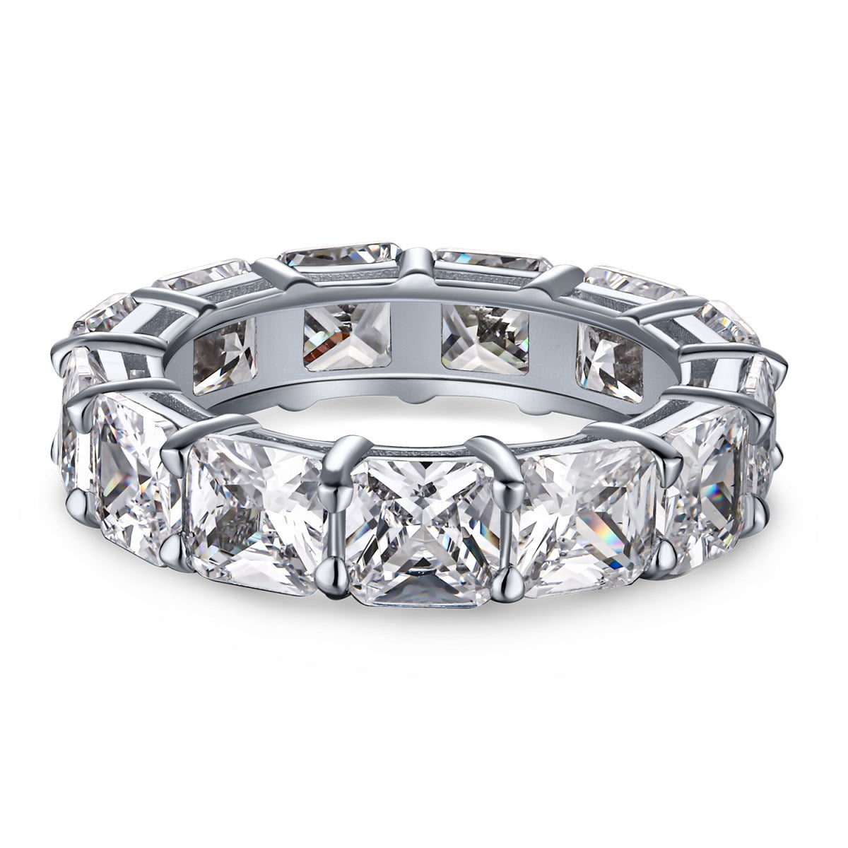 [Luxe Jewels]Elegant Princess Cut Tennis Ring