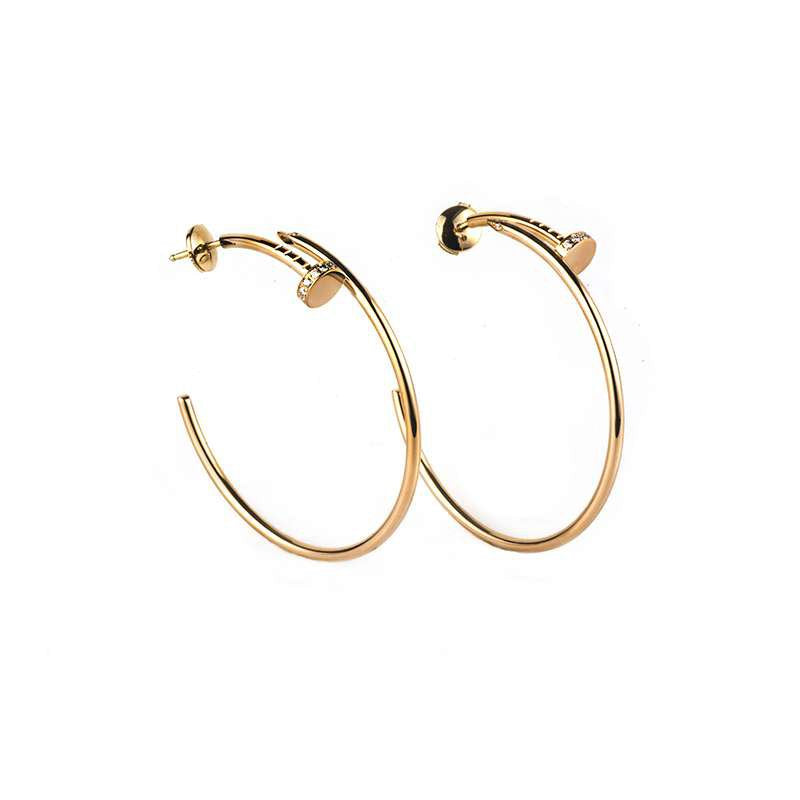 [Luxe Jewels]JUSTE EARRINGS GOLD DIAMONDS 1.8MM